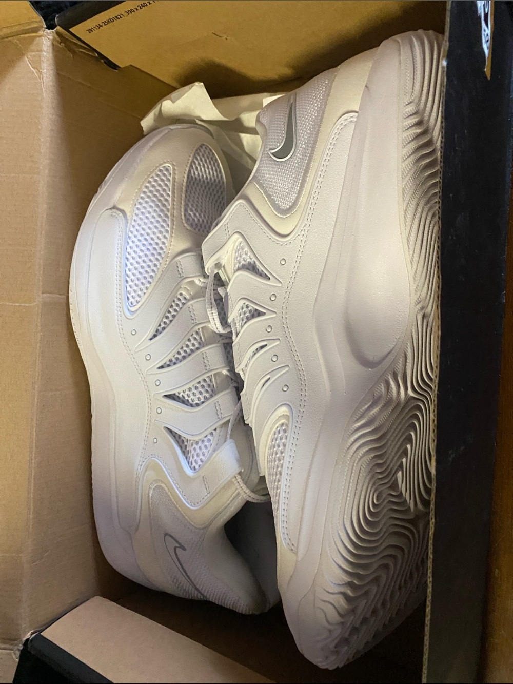 Nike Men’s White/Light Gray Mesh Sneakers